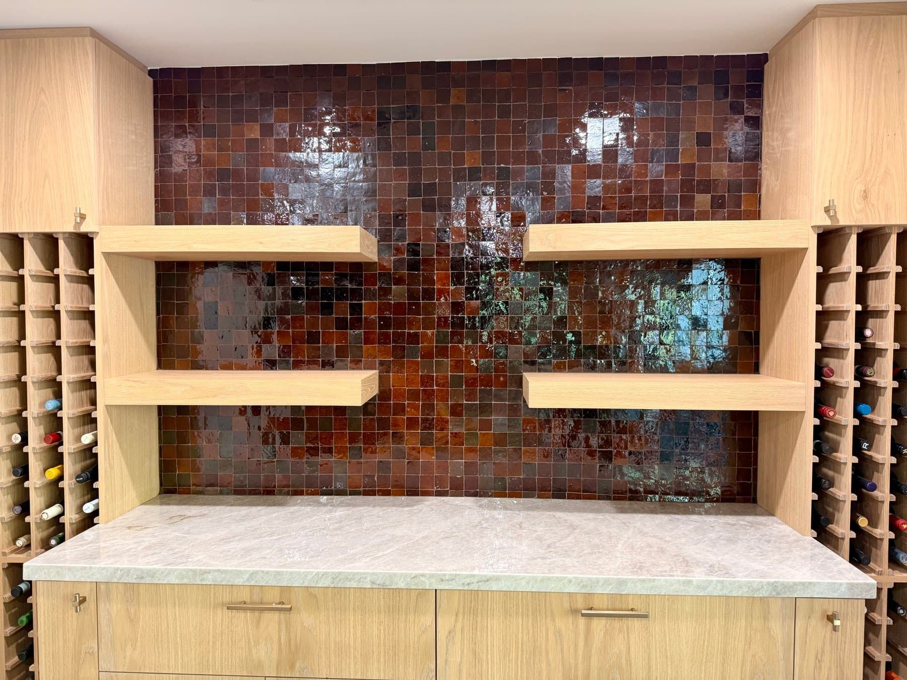 Moroccan Zellige + Custom Wine Rack · Glassell Park, Los Angeles, CA, detail 2 of 3
